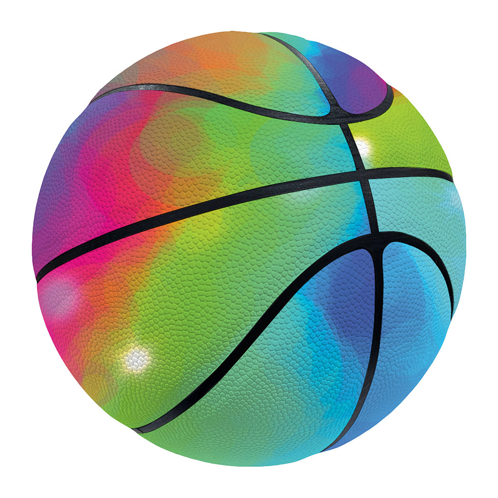 Rainbow Spiral Tie Dye Print Basketball