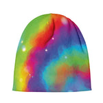 Rainbow Spiral Tie Dye Print Beanie