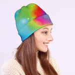 Rainbow Spiral Tie Dye Print Beanie
