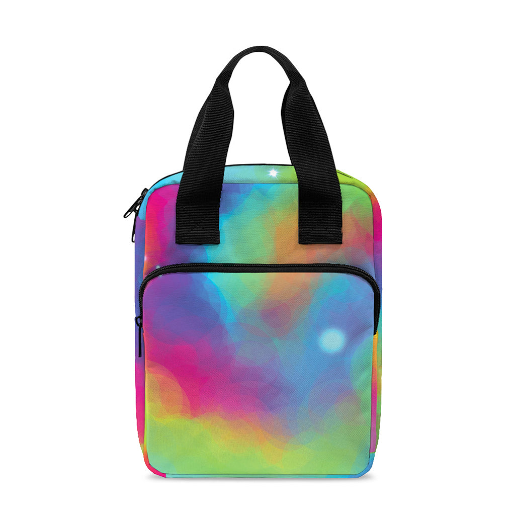 Rainbow Spiral Tie Dye Print Bible Tote Bag