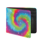 Rainbow Spiral Tie Dye Print Bifold Wallet