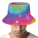 Rainbow Spiral Tie Dye Print Bucket Hat