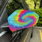 Rainbow Spiral Tie Dye Print Car Side Mirror Covers