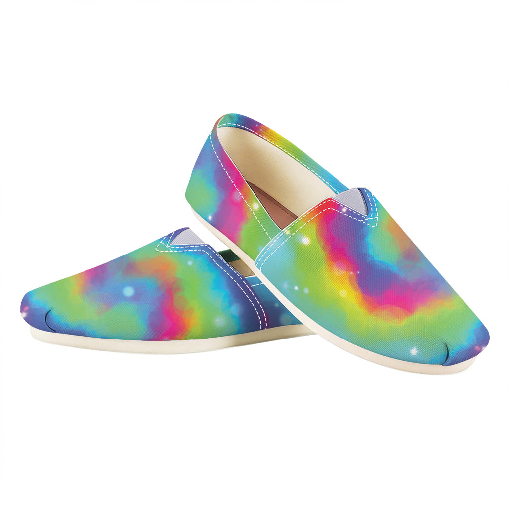 Rainbow Spiral Tie Dye Print Casual Shoes