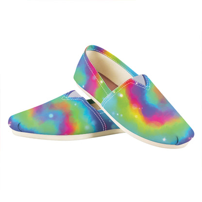 Rainbow Spiral Tie Dye Print Casual Shoes