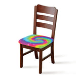 Rainbow Spiral Tie Dye Print Chair Cushion Cover