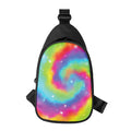 Rainbow Spiral Tie Dye Print Sling Bag