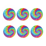 Rainbow Spiral Tie Dye Print Coaster Set