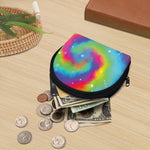 Rainbow Spiral Tie Dye Print Coin Purse