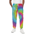 Rainbow Spiral Tie Dye Print Cotton Sweatpants