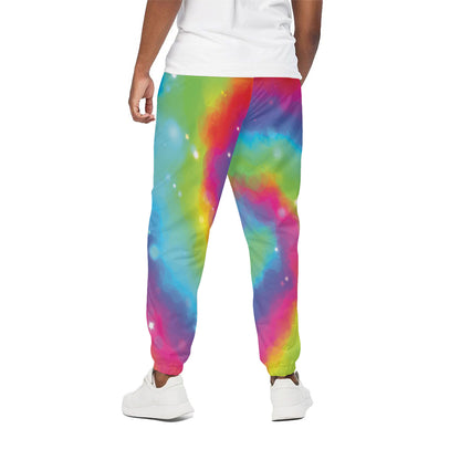 Rainbow Spiral Tie Dye Print Cotton Pants