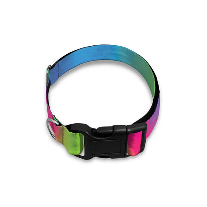 Rainbow Spiral Tie Dye Print Dog Collar