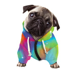 Rainbow Spiral Tie Dye Print Dog Zip Up Hoodie