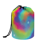 Rainbow Spiral Tie Dye Print Drawstring Makeup Bag