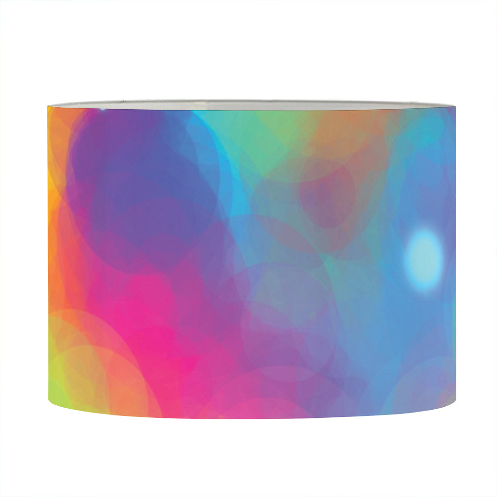 Rainbow Spiral Tie Dye Print Drum Lamp Shade