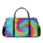 Rainbow Spiral Tie Dye Print Duffle Bag