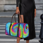 Rainbow Spiral Tie Dye Print Duffle Bag