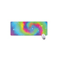 Rainbow Spiral Tie Dye Print Extended Mouse Pad