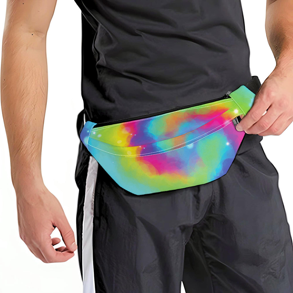 Rainbow Spiral Tie Dye Print Fanny Pack