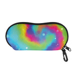 Rainbow Spiral Tie Dye Print Glasses Case