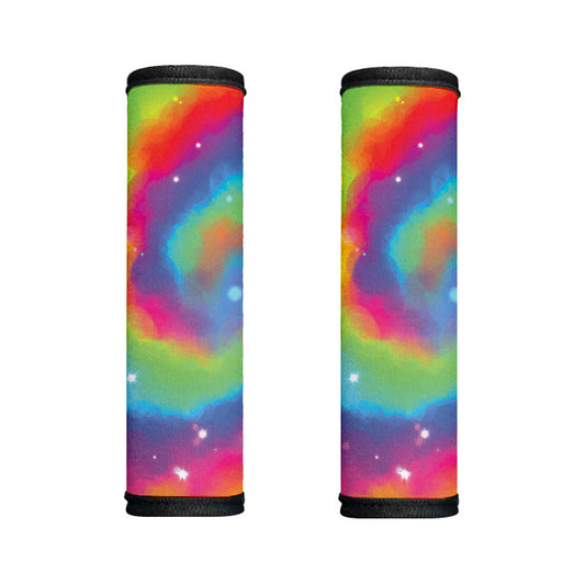 Rainbow Spiral Tie Dye Print Handle Covers