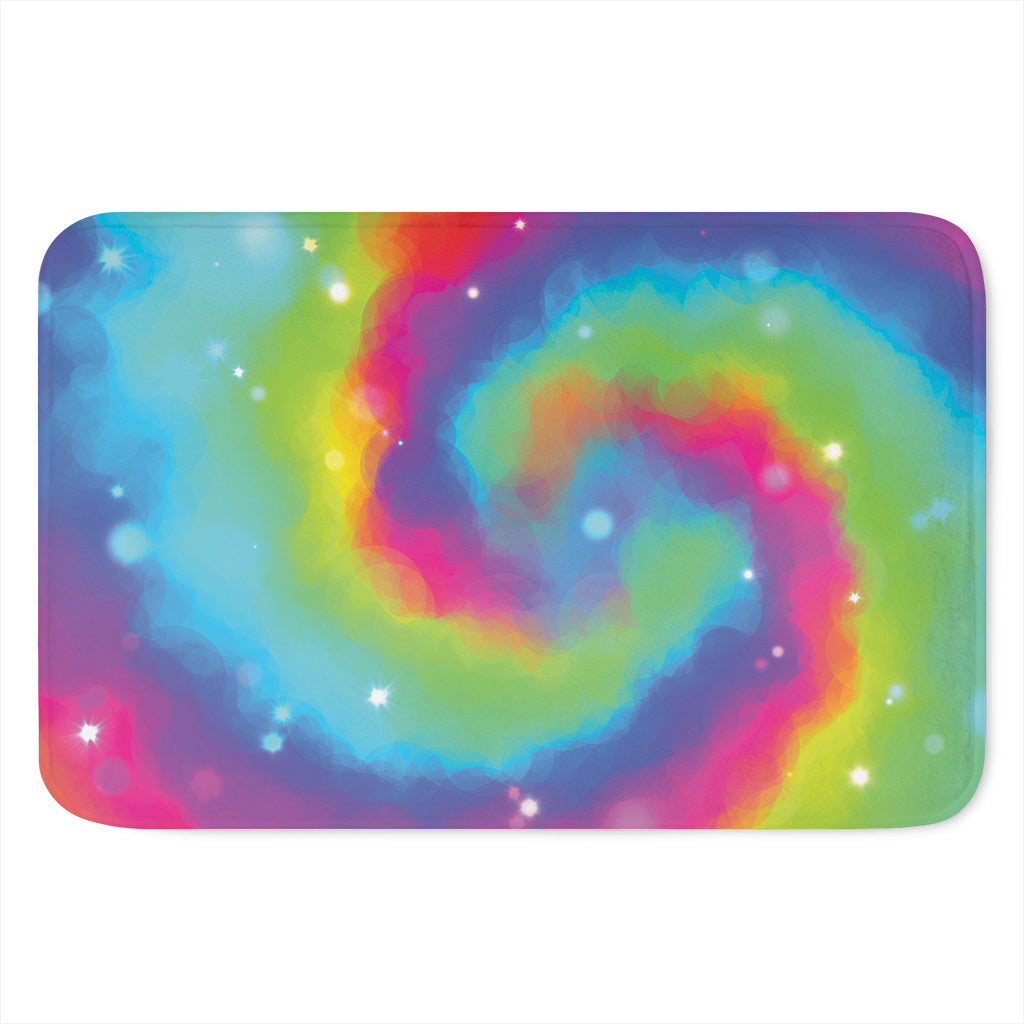Rainbow Spiral Tie Dye Print Indoor Door Mat
