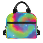 Rainbow Spiral Tie Dye Print Insulated Lunch Bag