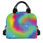 Rainbow Spiral Tie Dye Print Insulated Lunch Bag