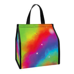 Rainbow Spiral Tie Dye Print Insulated Lunch Tote