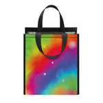Rainbow Spiral Tie Dye Print Insulated Lunch Tote