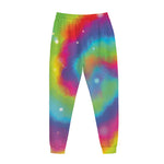Rainbow Spiral Tie Dye Print Jogger Pants