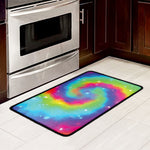 Rainbow Spiral Tie Dye Print Kitchen Mat