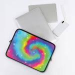 Rainbow Spiral Tie Dye Print Laptop Sleeve