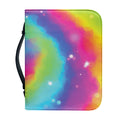 Rainbow Spiral Tie Dye Print Leather Bible Cover