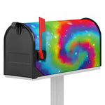 Rainbow Spiral Tie Dye Print Mailbox Cover