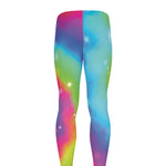 Rainbow Spiral Tie Dye Print Men's leggings