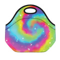 Rainbow Spiral Tie Dye Print Neoprene Lunch Bag