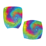 Rainbow Spiral Tie Dye Print Office Chair Cover