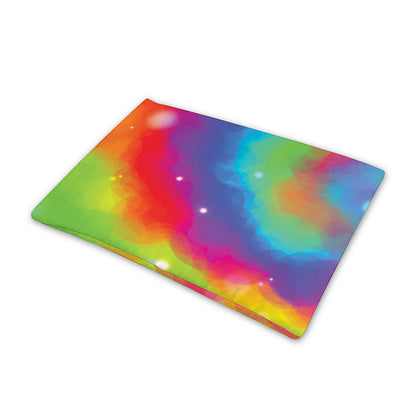 Rainbow Spiral Tie Dye Print Pet Cooling Mat Cover