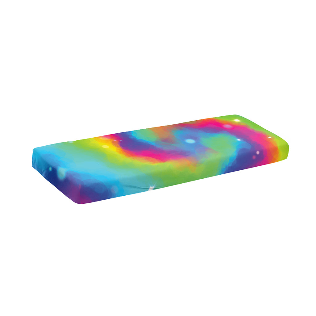 Rainbow Spiral Tie Dye Print Piano Keyboard Cover