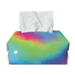 Rainbow Spiral Tie Dye Print Rectangle Tissue Box Cover