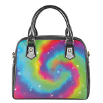 Rainbow Spiral Tie Dye Print Shoulder Handbag