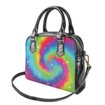 Rainbow Spiral Tie Dye Print Shoulder Handbag