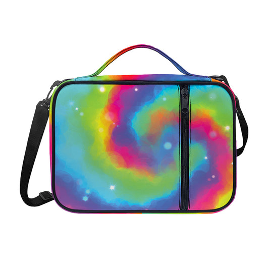 Rainbow Spiral Tie Dye Print Shoulder Strap Bible Bag