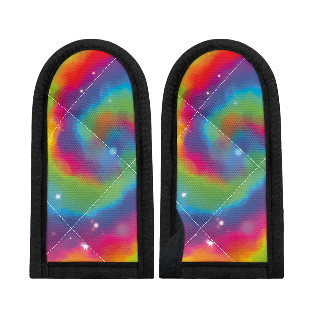 Rainbow Spiral Tie Dye Print Skillet Handle Cover