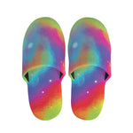 Rainbow Spiral Tie Dye Print Slippers