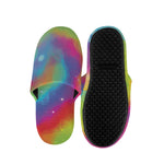 Rainbow Spiral Tie Dye Print Slippers