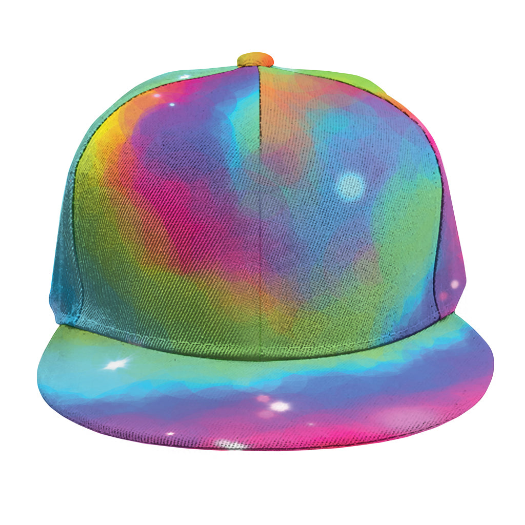 Rainbow Spiral Tie Dye Print Snapback Cap