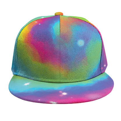 Rainbow Spiral Tie Dye Print Snapback Cap