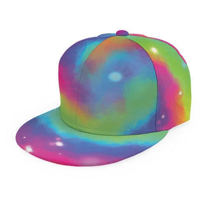 Rainbow Spiral Tie Dye Print Snapback Cap